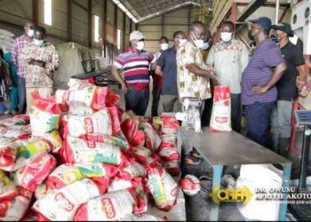 Agric Minister Pays Working Visit to GADCO Rice Mill in Volta Region