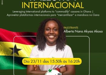 Agrihouse Foundation ‘s Alberta Speaks at the International Cassava Fair in Brazil Today