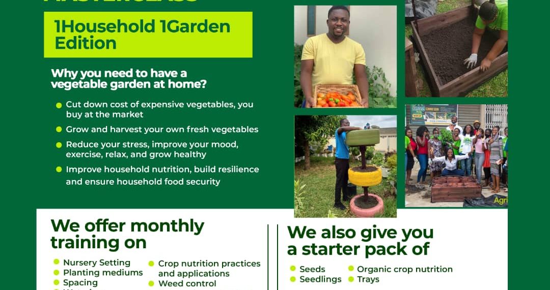 Agrihouse Foundation’s 1Household 1Garden Initiative Bounces Back with Training on Backyard Farming