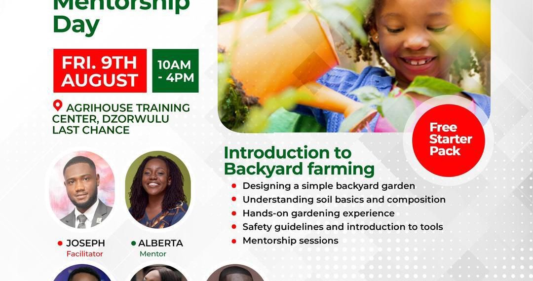 Agrihouse Foundation Host Junior Farmers Mentorship Day Today Agrihouse Foundation Host Junior Farmers Mentorship Day Today
