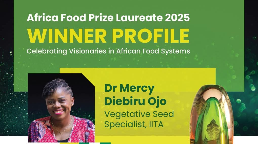 IITA-CGIAR scientist named one of Africa Food Prize 2025 laureates for breakthrough in cassava and yam seed systems IITA-CGIAR scientist named one of Africa Food Prize 2025 laureates for breakthrough in cassava and yam seed systems
