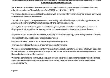Ashanti Business Owners Welcome Reduction in Reference Rate