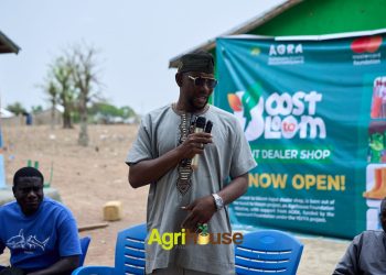 Nabdam District Director Urges Farmers To Embrace New Boost To Bloom Input Shop.