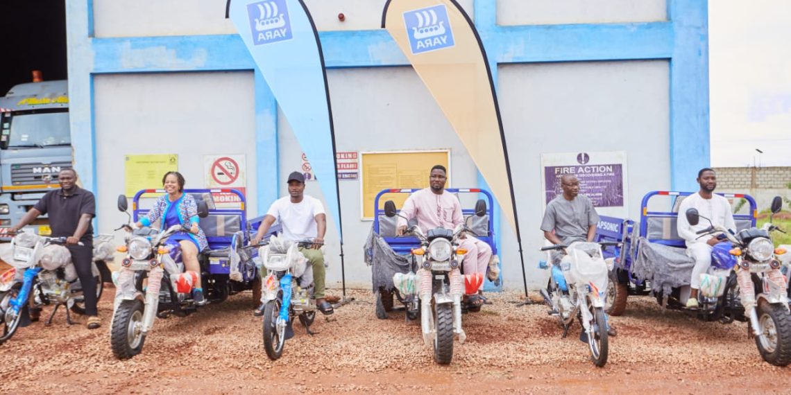 Yara Ghana Rewards Six Retailers with Tricycles and Motorbikes through Its YaraConnect Loyalty Programme