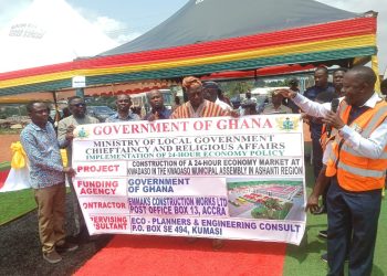 Kwadaso MCE Cuts Sod for 24-hour Economy Multipurpose Market 