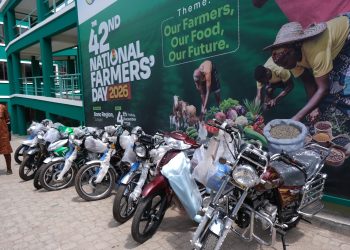 Oboye Azimah donates 10 Motorcycles to support 42nd National Farmers’ Day